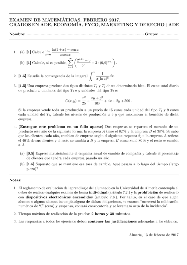 Miniatura del documento Examen-Matematicas-Empresariales-Febrero-2017.pdf