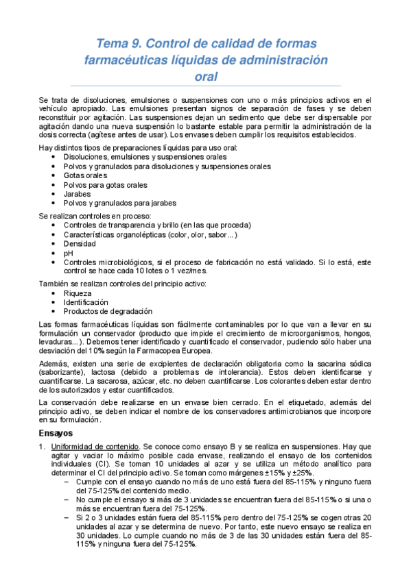 Miniatura del documento Tema 9. Control de calidad de formas farmaceuticas liquidas de adminsitracion oral.pdf