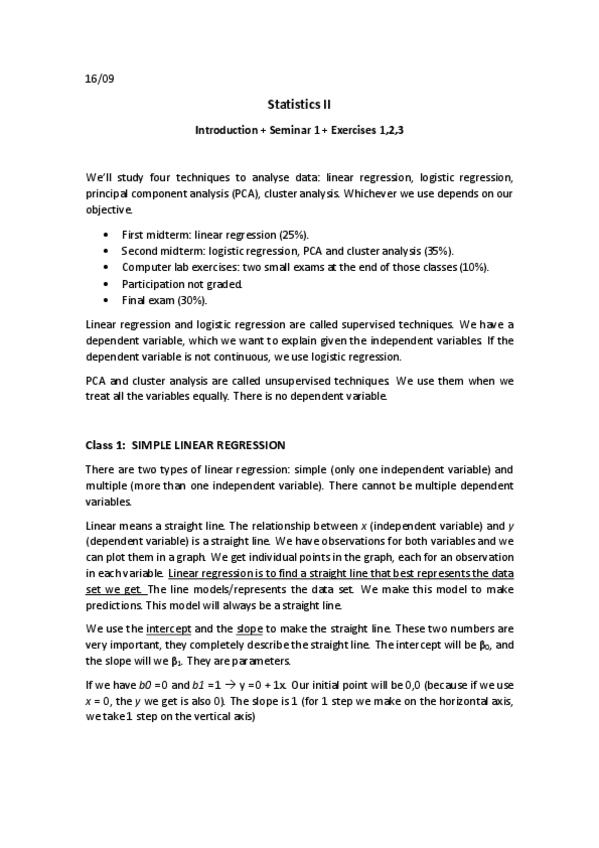 Miniatura del documento Seminar 1: Introduction + Exercises