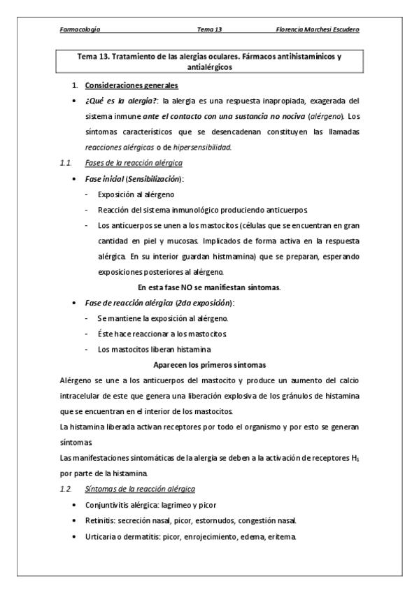 Miniatura del documento Tema 13 - Tratamiento de las alergias oculares. Fármacos antihistamínicos y antialérgicos.pdf