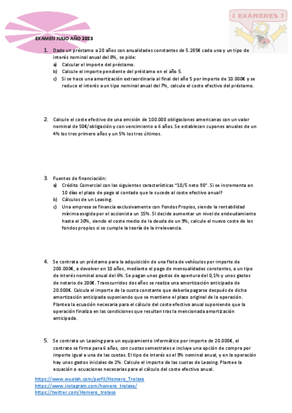 Miniatura del documento Examen-Julio-2013-Teoria-de-la-Financiacion-SOLUCION.pdf