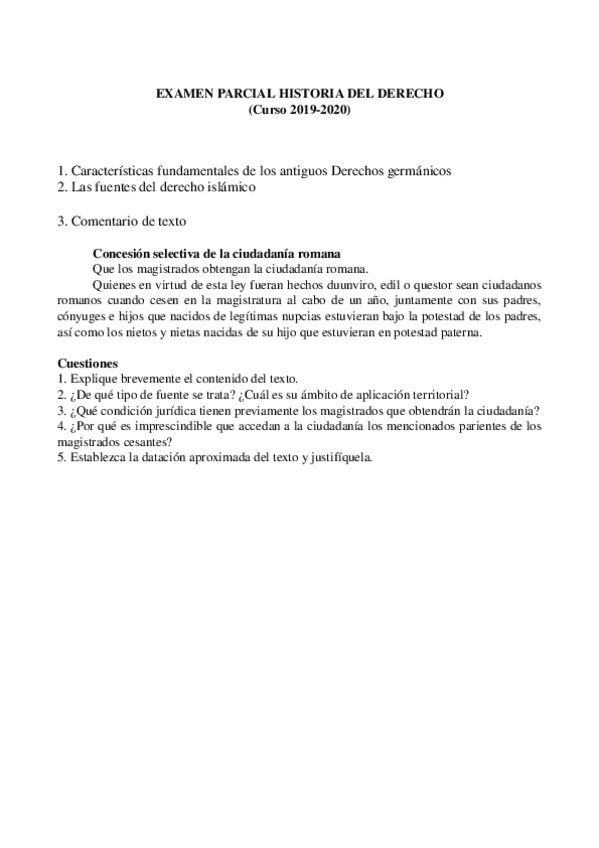 Miniatura del documento Examen-Parcial-Historia-del-Derecho.odt