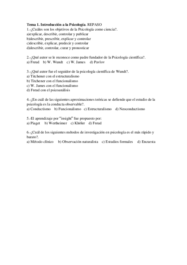 Miniatura del documento Repaso Tema 1. Introducción a la Psicología.pdf