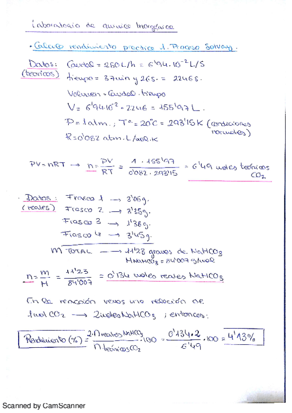 Miniatura del documento Rendimiento Practica 1 y Practica 3 de  Quimica Inorganica - Jorge Gomez Segui.pdf