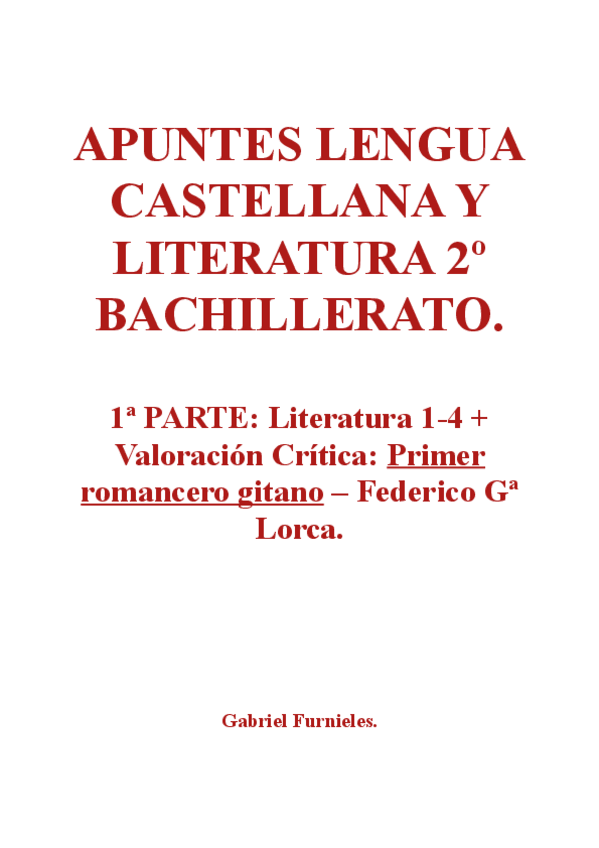 Miniatura del documento Literatura 1-4+Valoración:Romancero Git