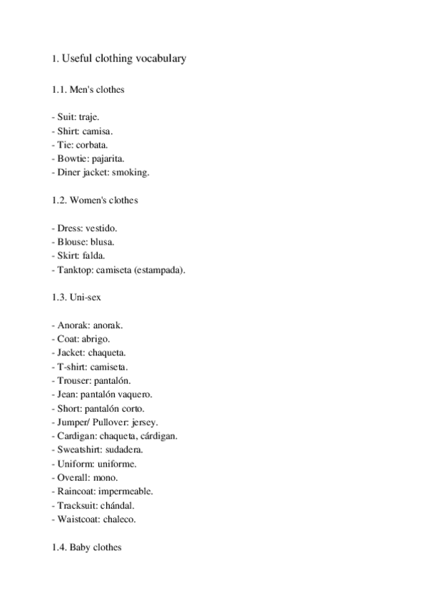 Miniatura del documento Clothes.docx