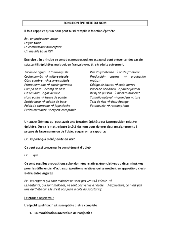 Miniatura del documento 4.FONCTION ÉPITHÈTE DU NOM.pdf