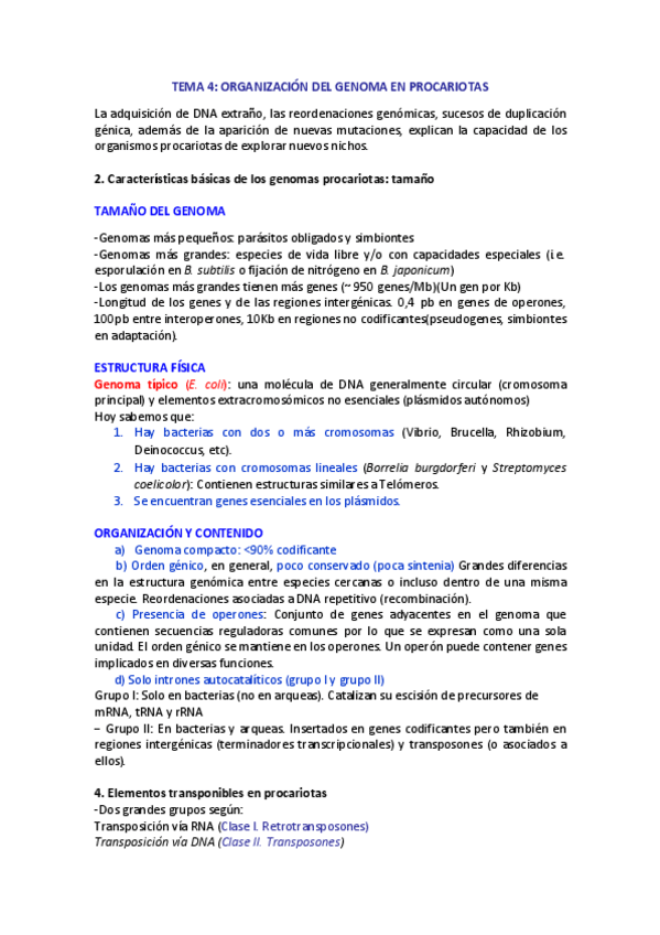 Miniatura del documento Tema 4 Organización del genoma en procariotas.pdf