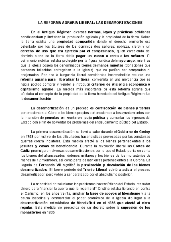 Miniatura del documento DESAMORTIZACIONES REFORMA AGRARIA