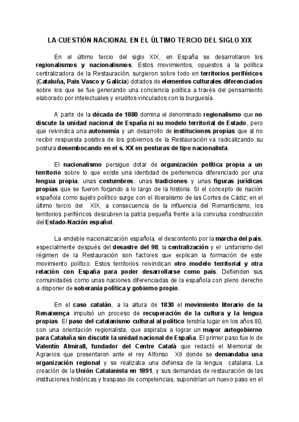 Miniatura del documento CUESTION NACIONAL ULTIMO TERCIO XIX