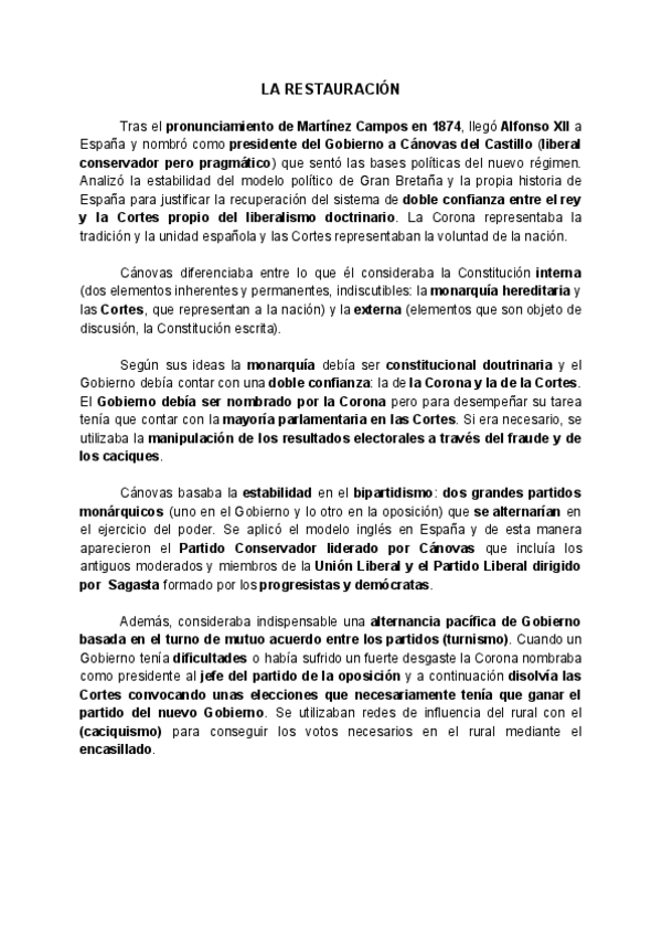 Miniatura del documento LA RESTAURACION