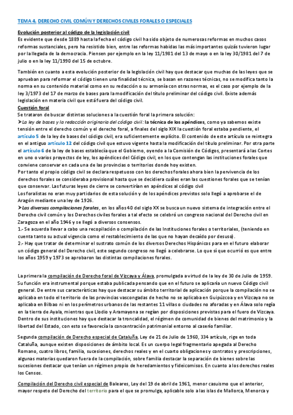 Miniatura del documento TEMA 4. DERECHO CIVIL COMÚN Y DERECHOS CIVILES FORALES O ESPECIALES.pdf