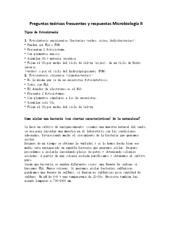 Miniatura del documento Preguntas teóricas frecuentes Microbiología II.pdf