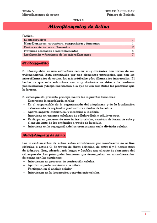 Miniatura del documento TEMA 5. Microfilamentos de actina