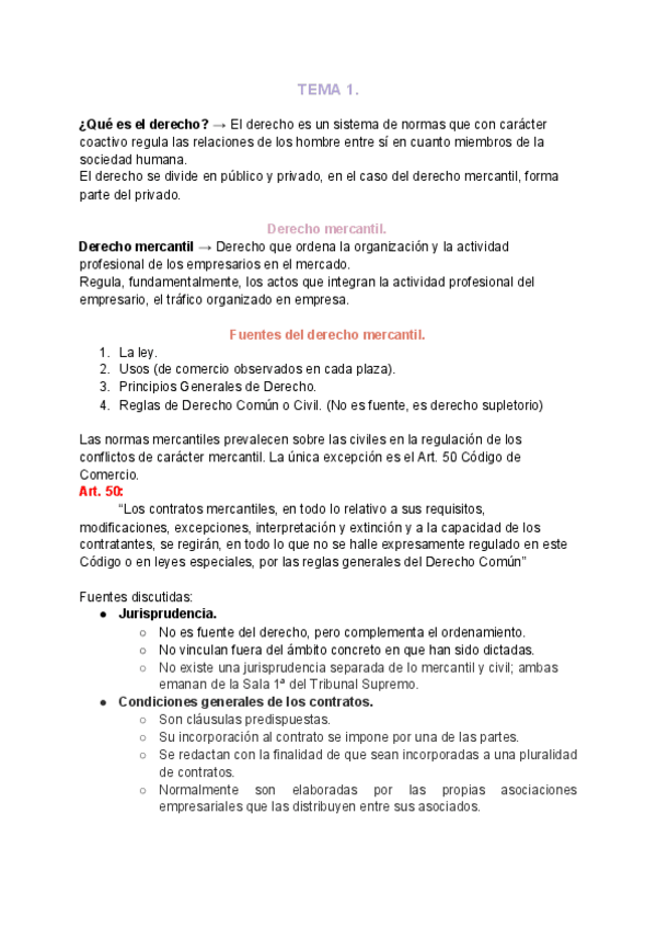 Miniatura del documento Derecho mercantil T.1