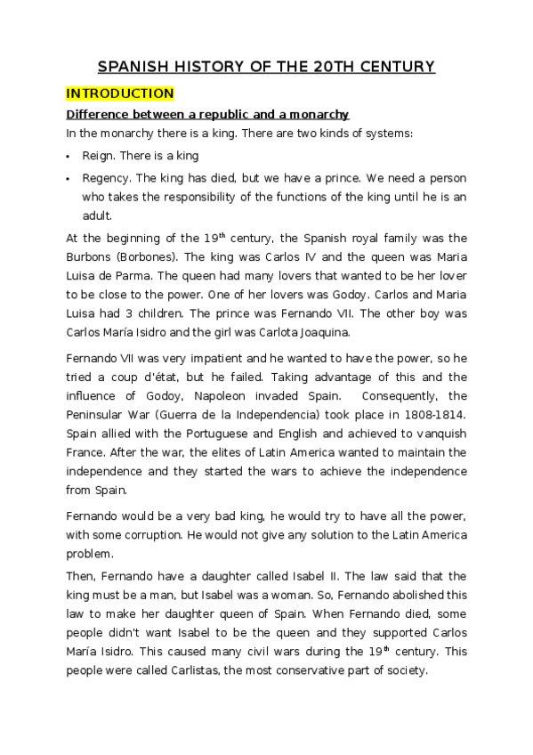 Miniatura del documento SPANISH-HISTORY-OF-THE-20TH-CENTURY-apuntes-finales.docx