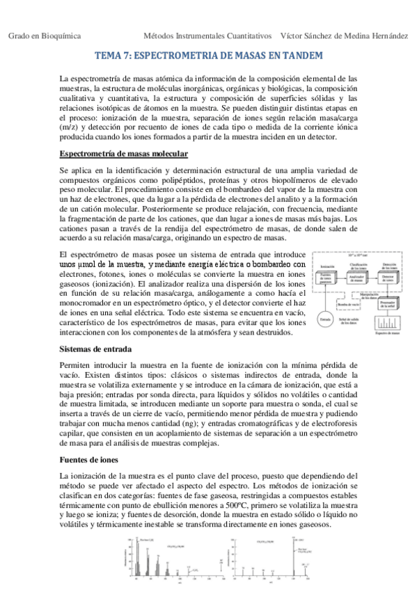 Miniatura del documento Tema 7. Espectrometría de masas en tándem VSM.pdf
