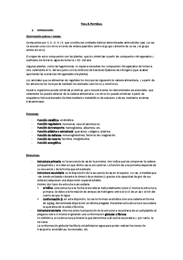 Miniatura del documento Tema 8. Proteínas.pdf