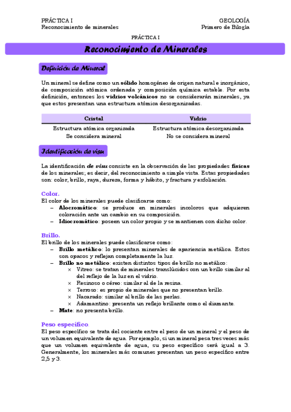Miniatura del documento PRÁCTICA 1. Reconocimiento de minerales