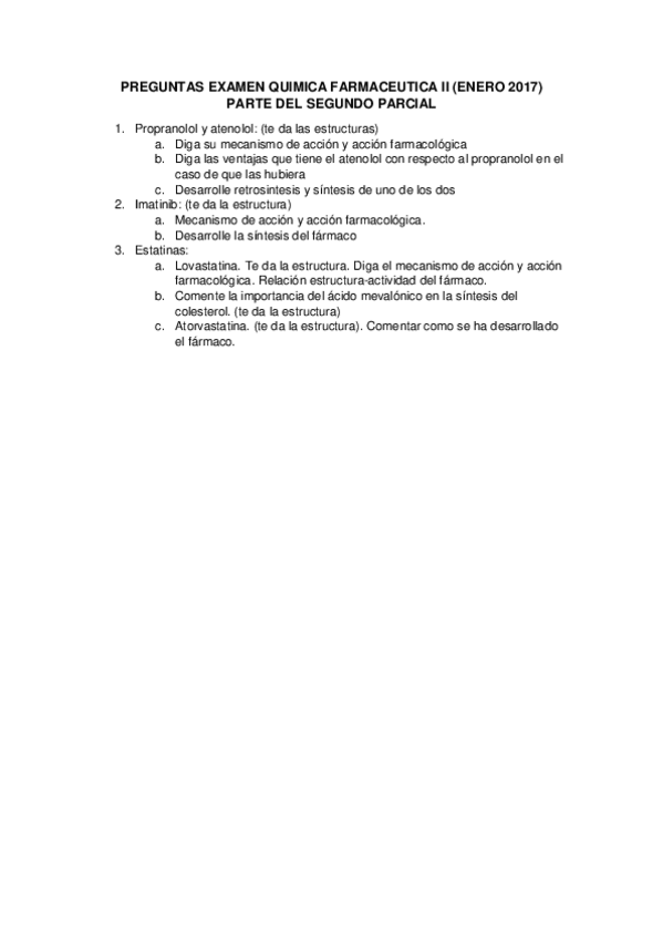 Miniatura del documento PREGUNTAS EXAMEN QUIMICA FARMACEUTICA II.pdf