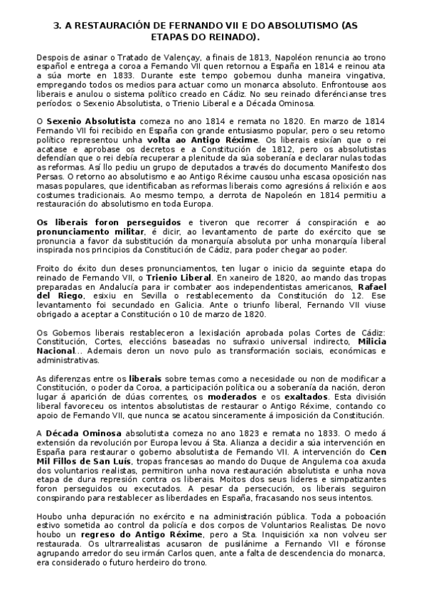 Miniatura del documento 3.-A-RESTAURACION-DE-FERNANDO-VII-E-DO-ABSOLUTISMO-AS-ETAPAS-DO-REINADO.docx