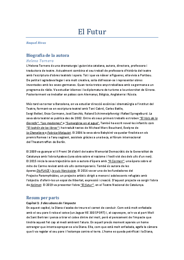 Miniatura del documento Analisis ''El futur'' de Helena Tornero