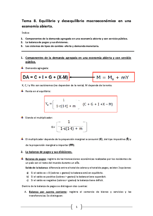 Miniatura del documento Tema 8. Equilibrio y desequilibrio en una economía abierta.pdf