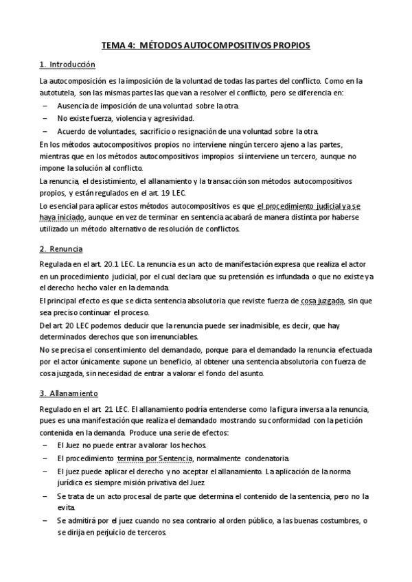 Miniatura del documento Tema 4 - Métodos autocompositivos propios.pdf