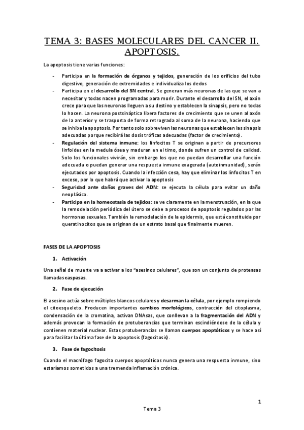 Miniatura del documento Tema 3. BASES MOLECULARES DEL CANCER II. APOPTOSIS..pdf