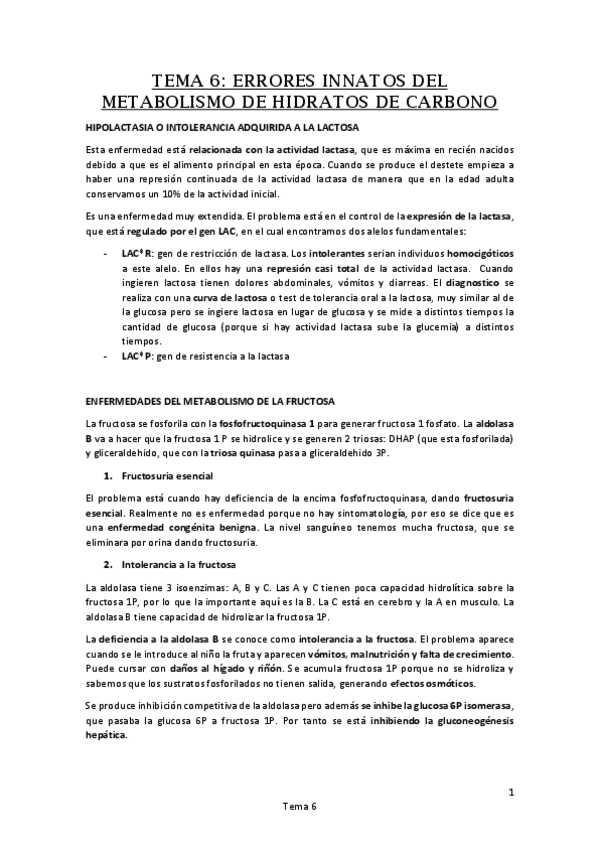 Miniatura del documento Tema 6. ERRORES INNATOS DEL METABOLISMO DE HIDRATOS DE CARBONO.pdf