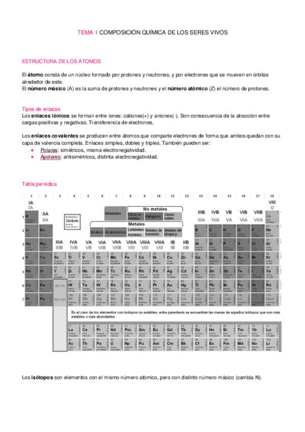 Miniatura del documento Tema 1 - Composición química de los seres vivos.pdf