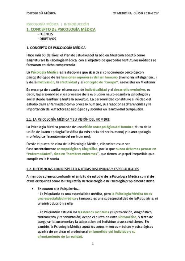 Miniatura del documento TEMA 1 - CONCEPTO DE PSICOLOGÍA MÉDICA. Fuentes y objetivos.pdf