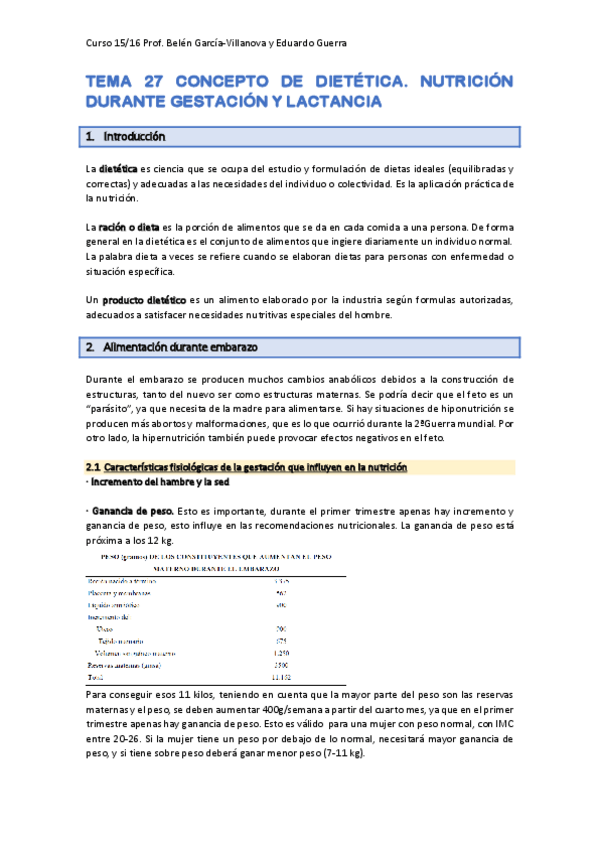 Miniatura del documento TEMA 27 CONCEPTO DE DIETÉTICA NUTRICION LACTANCIA.pdf