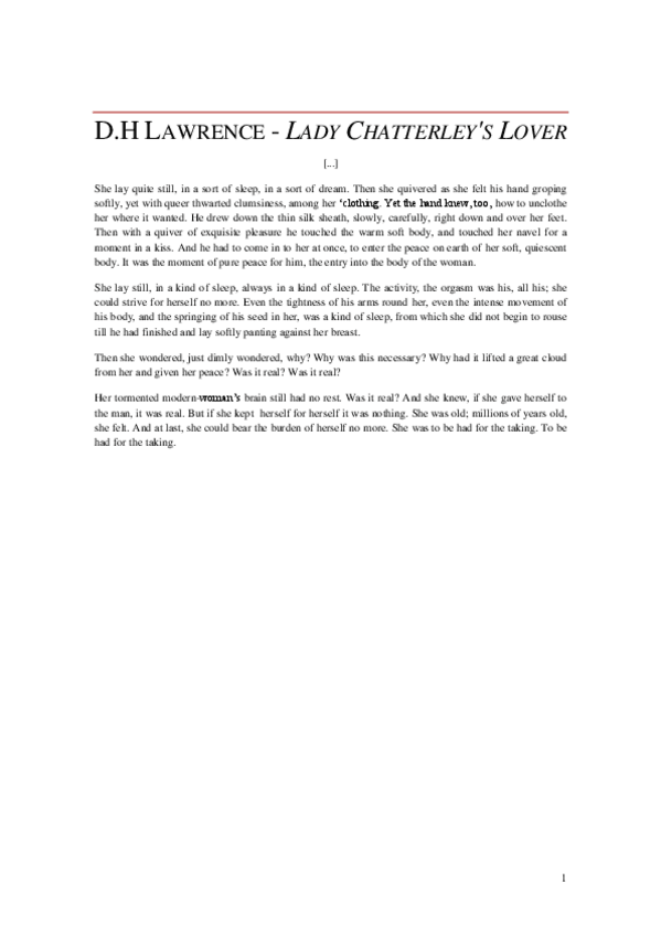 Miniatura del documento 02. Lawrence D.H. - Lady Chatterley's Lover.pdf