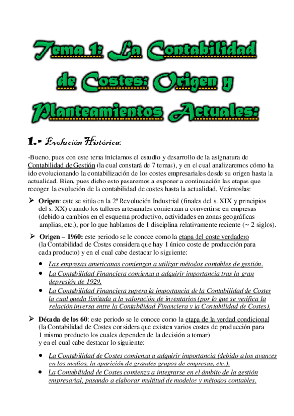 Miniatura del documento Tema 1. La Contabilidad de Costes (Evolución).pdf