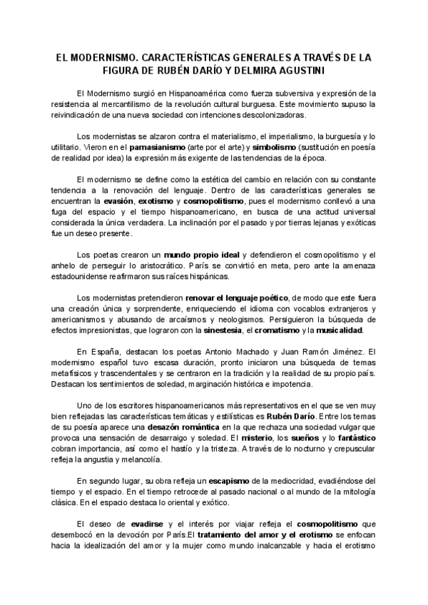 Miniatura del documento MODERNISMO RUBEN DARIO DELMIRA AGUSTINI