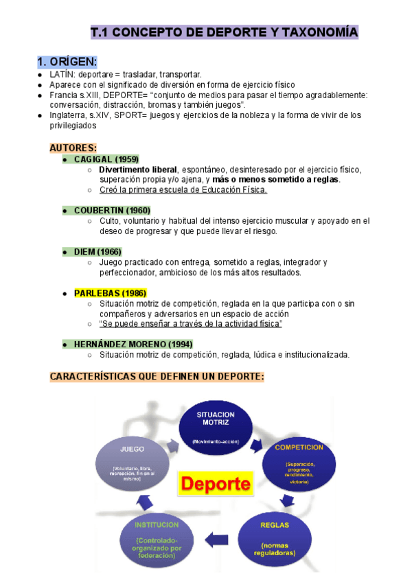 Miniatura del documento T.1 CONCEPTO DE DEPORTE Y TAXONOMÍA