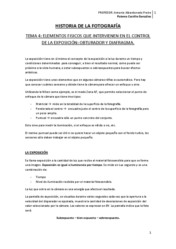 Miniatura del documento TEMA 4 ELEMENTOS FÍSICOS QUE INTERVIENEN EN EL CONTROL DE LA EXPOSICION. OBTURADOR  Y DIAFRAGMA.pdf