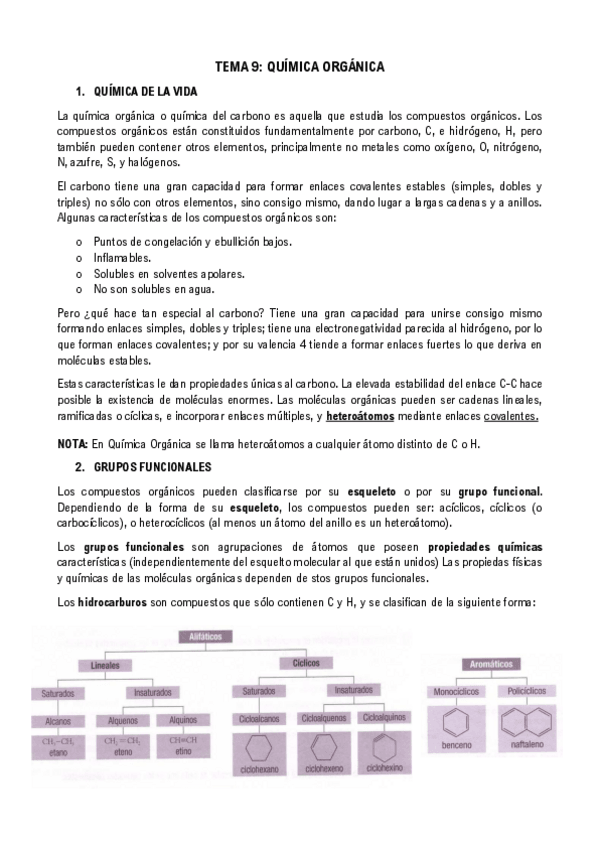 Miniatura del documento Apuntes T.9 Química Orgánica