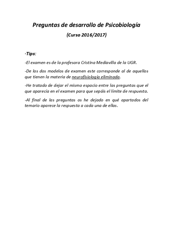 Miniatura del documento Preguntas de desarrollo de Psicobiología (2016-2017).pdf