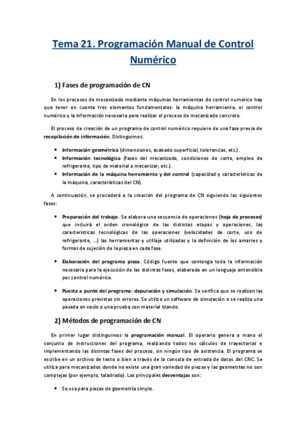 Miniatura del documento Tema 21. Programación Manual de Control Numérico.pdf