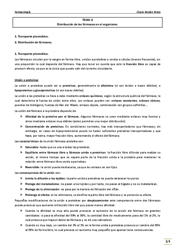 Miniatura del documento Farma. Tema 4. Distribución de los fármacos en el organismo..pdf