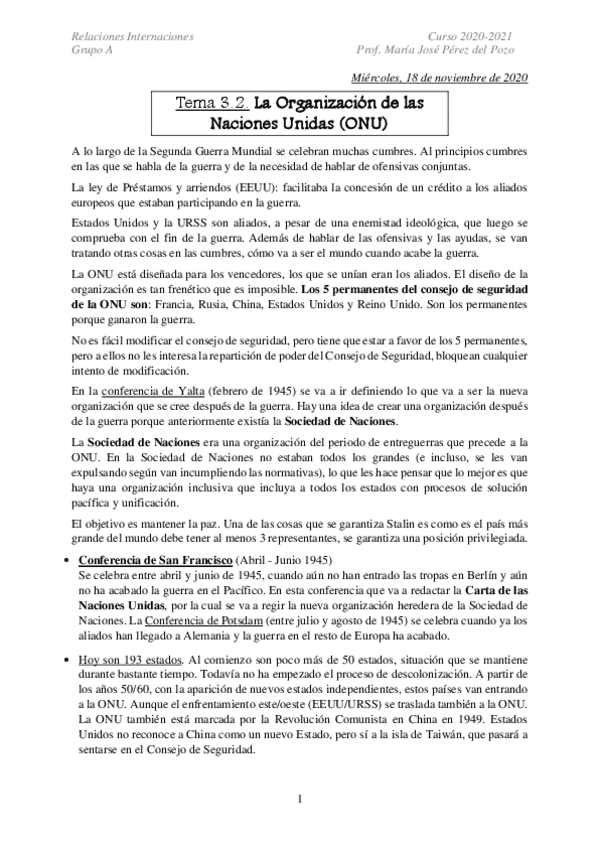 Miniatura del documento Tema 3.2. La ONU