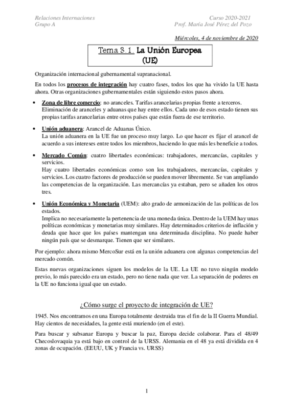 Miniatura del documento Tema 3.1. La Unión Europea
