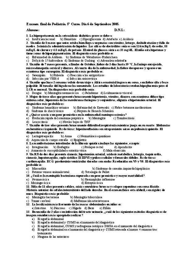 Miniatura del documento Examen  de Pediatría de Septiembre 2005.pdf