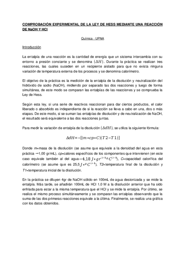 Miniatura del documento COMPROBACION-EXPERIMENTAL-DE-LA-LEY-DE-HESS-MEDIANTE-UNA-REACCION-DE-NaOH-Y-HCl.docx