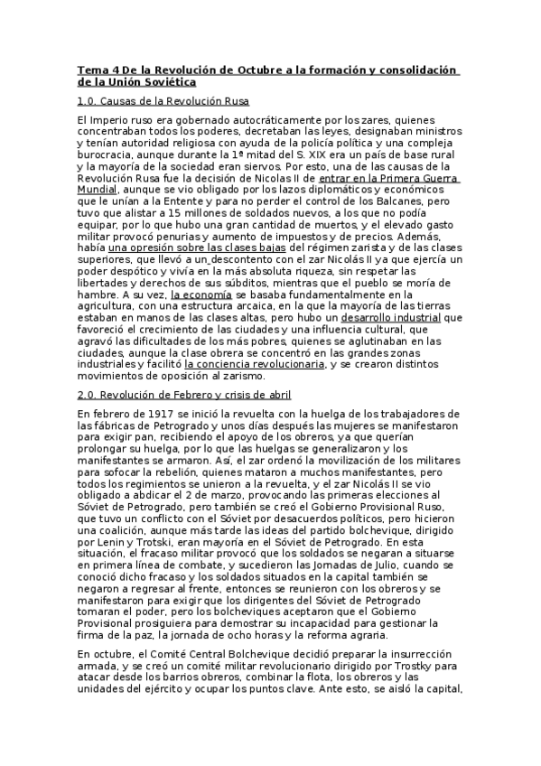 Miniatura del documento Tema-4-De-la-Revolucion-de-Octubre-a-la-formacion-y-consolidacion-de-la-Union-Sovietica.odt