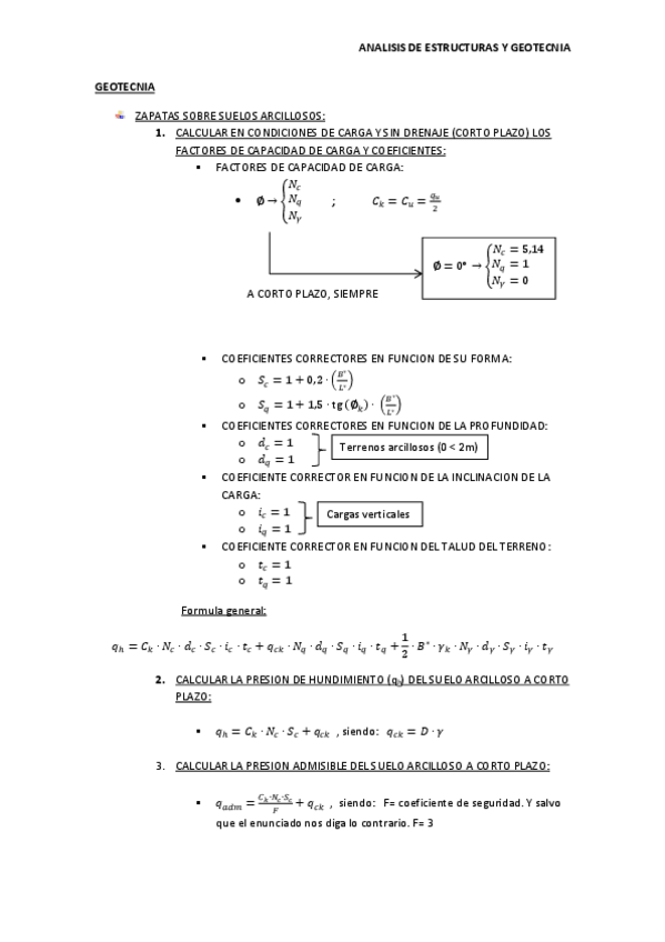 Miniatura del documento Resumen Zapatas sobre suelo arcilloso. Geotecnia.pdf