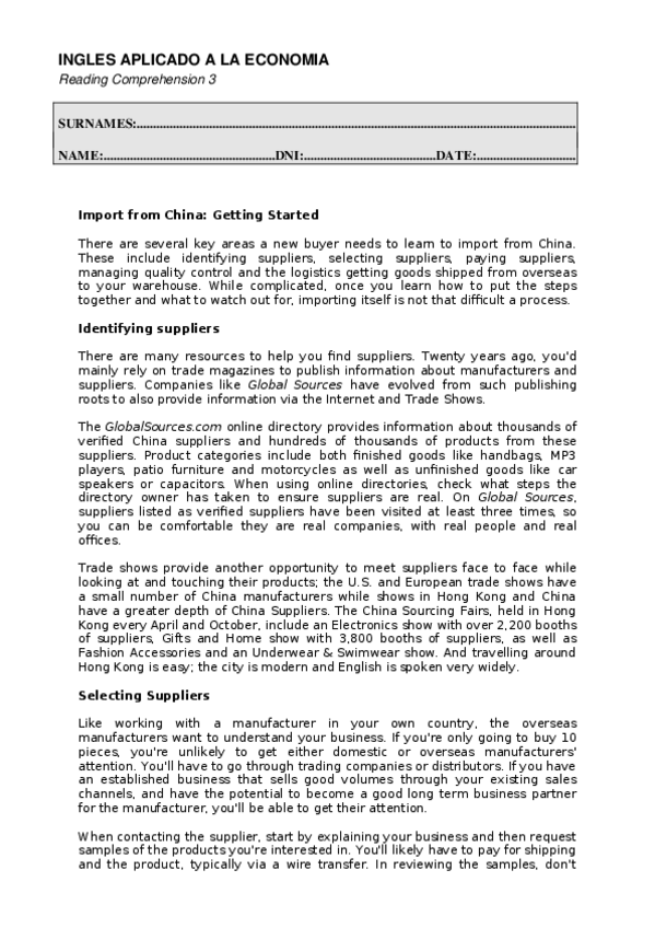 Miniatura del documento ReadingComprehension3ImportfromChinaCODE.doc