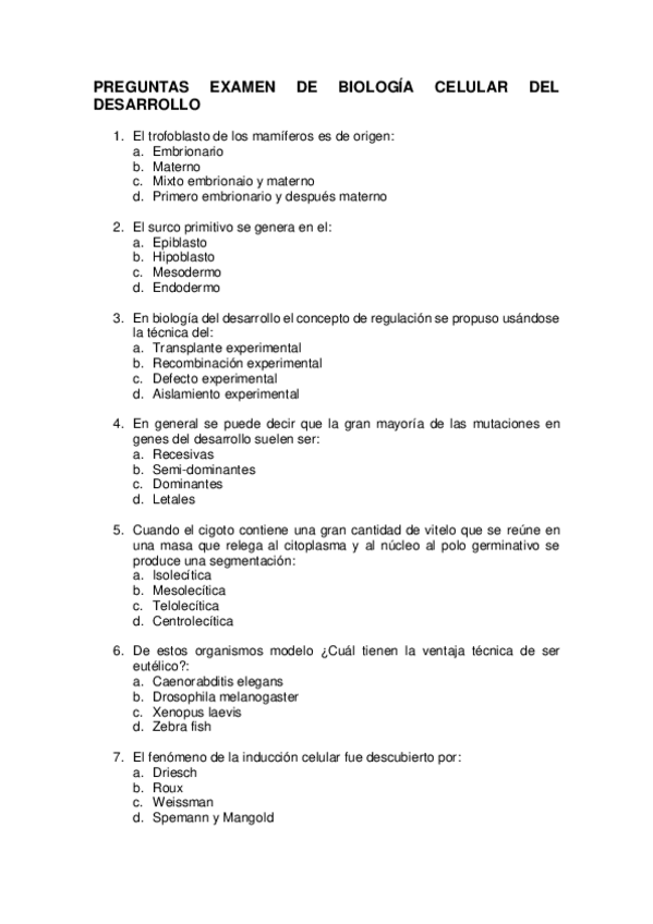 Miniatura del documento PREGUNTAS EXAMEN 2 DE BIOLOGÍA CELULAR DEL DESARROLLO.pdf